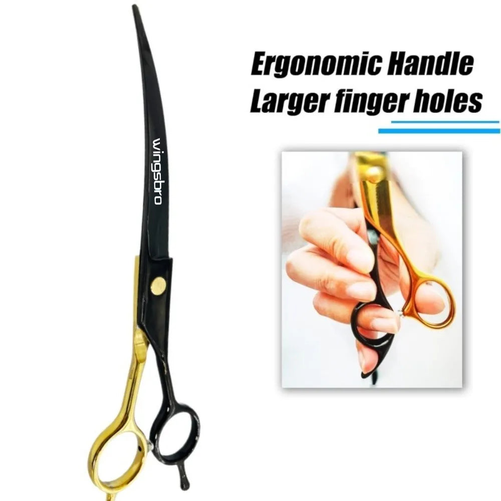 Pet Grooming Scissors 7inch Right and Left Hand Curved Scissors For Dog Grooming