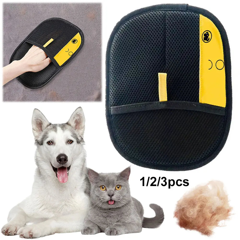 Pet Hair Remover Mitt Pet Hair Remover Gloves Deshedding Brush Glove for Dog Cat Rabbit with Long/Short/Curly Hair