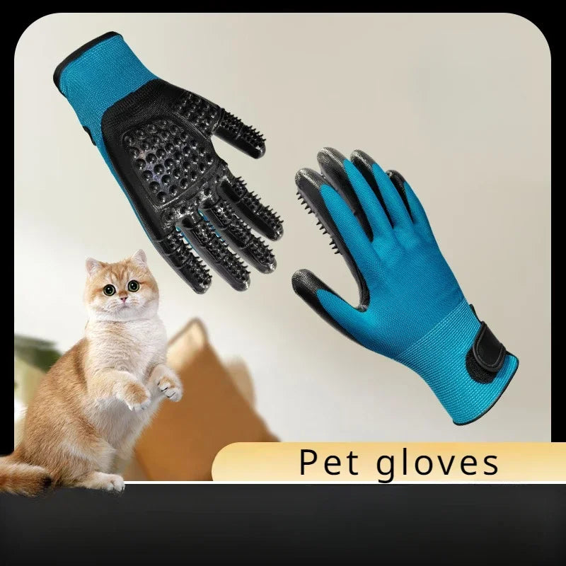 Hair Grooming Glove For Pet Dog Cat Bathing Silicone Massage Brush Dipping Gumming Rubber Gloves Combgrooming for dogs