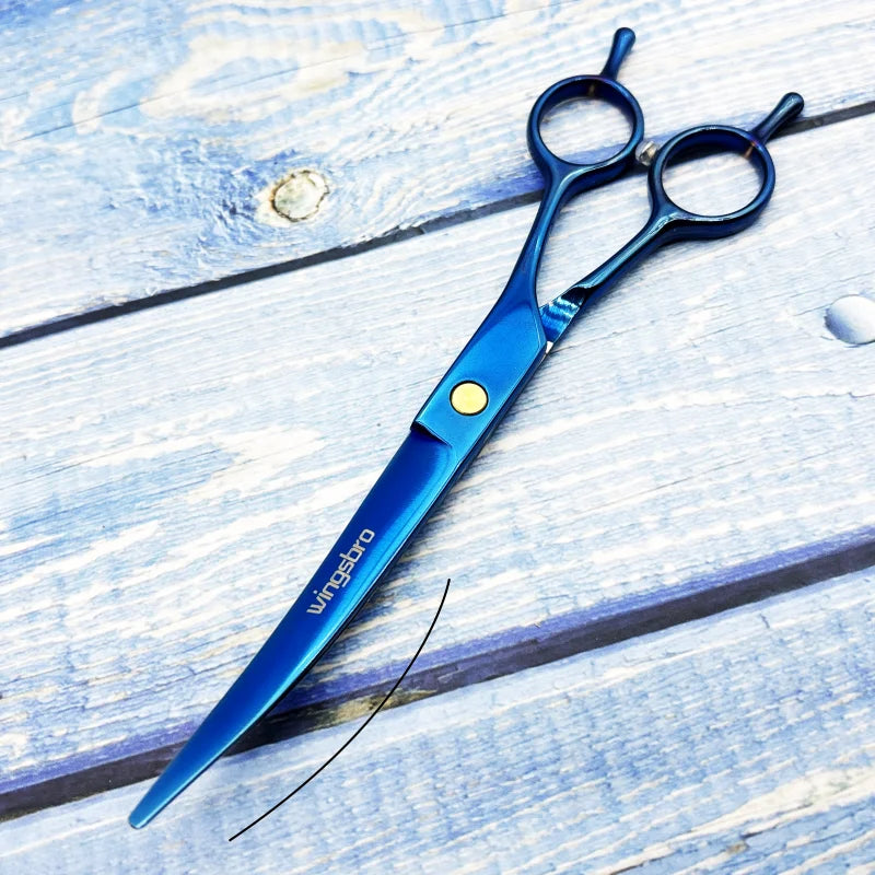 Pet Grooming Scissors 7inch Right and Left Hand Curved Scissors For Dog Grooming