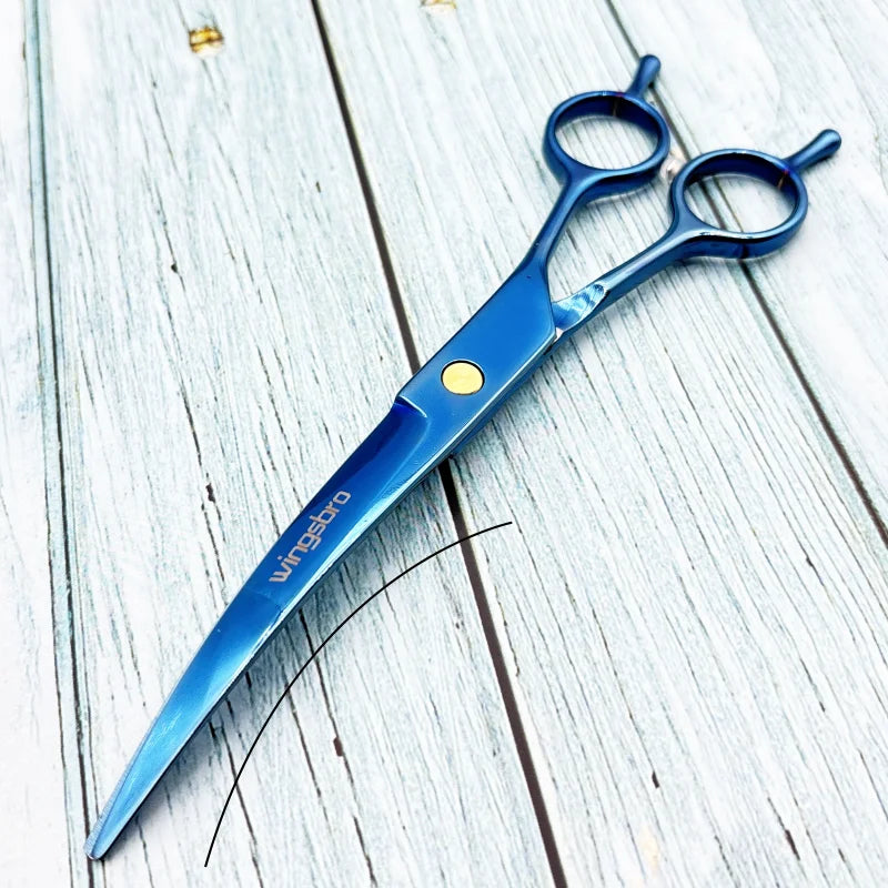 Pet Grooming Scissors 7inch Right and Left Hand Curved Scissors For Dog Grooming