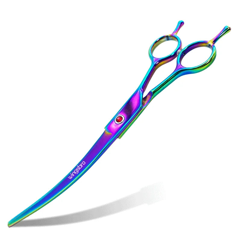 Pet Grooming Scissors 7inch Right and Left Hand Curved Scissors For Dog Grooming