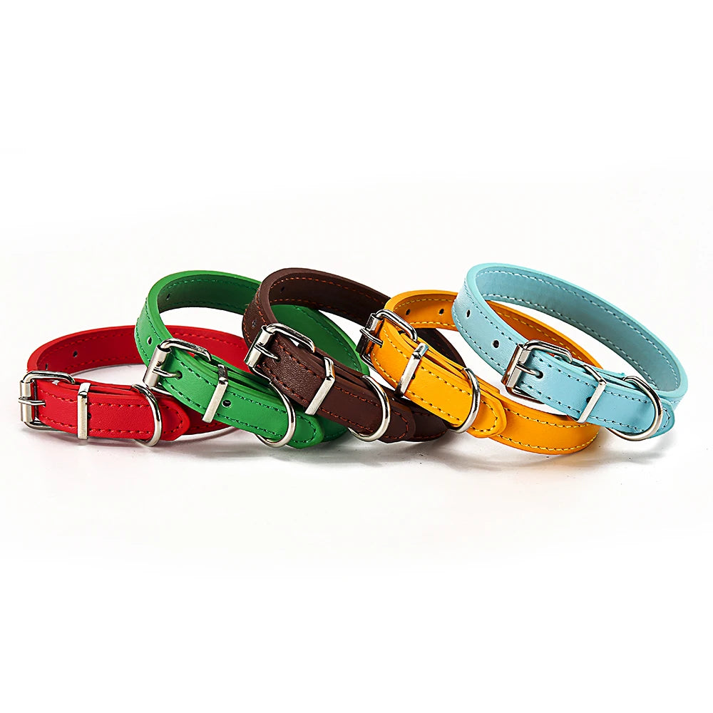 Cat Collar Safety Puppy Collar Chihuahua Solid Dog Collar For Cats Kitten Pet Cat Collars Adjustable Pet Leash Cat Lead Supplies