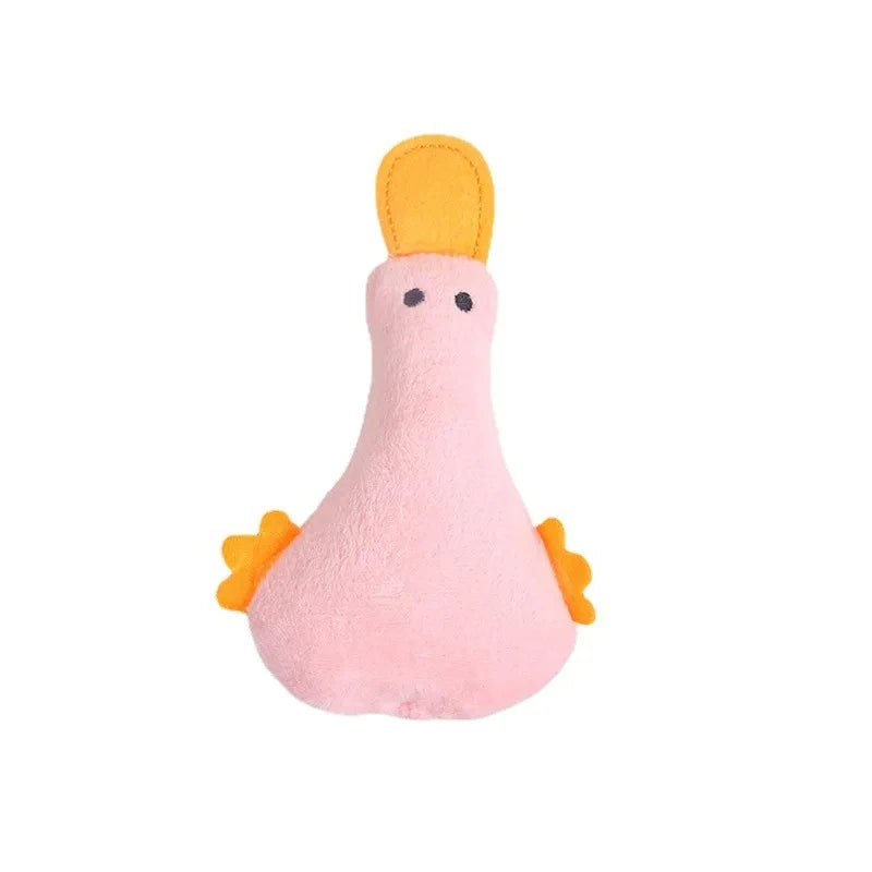 Cute Cat Toys Funny Interactive Plush Duck Cat Toy Mini Teeth Grinding Catnip Toys Kitten Chewing Toy Pets Accessories