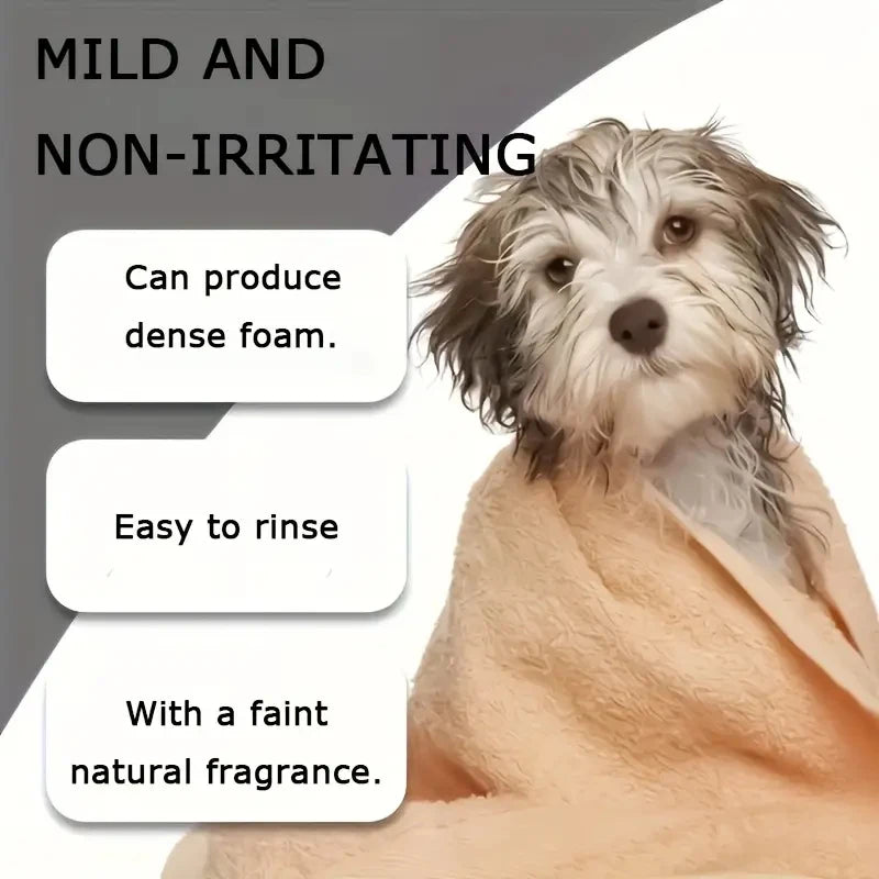 Pet Shampoo - Neutral Deep Cleansing Pet Bathing with Fresh Fragrance, Moisturizing, Removing Odor, Suitable for Cats and Dogs, Keeping Clean Hair, Smooth and Shiny
