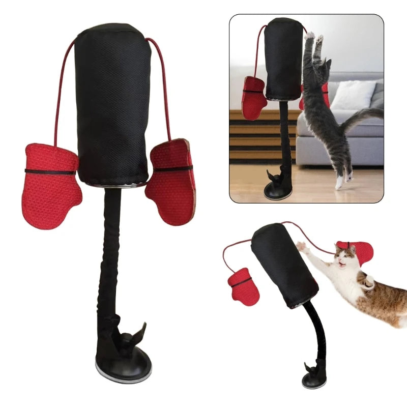 Boxing Bag Toy for Cats Toy Cats Toy Teasing with Boxing Gloves for Indoor Felines Play