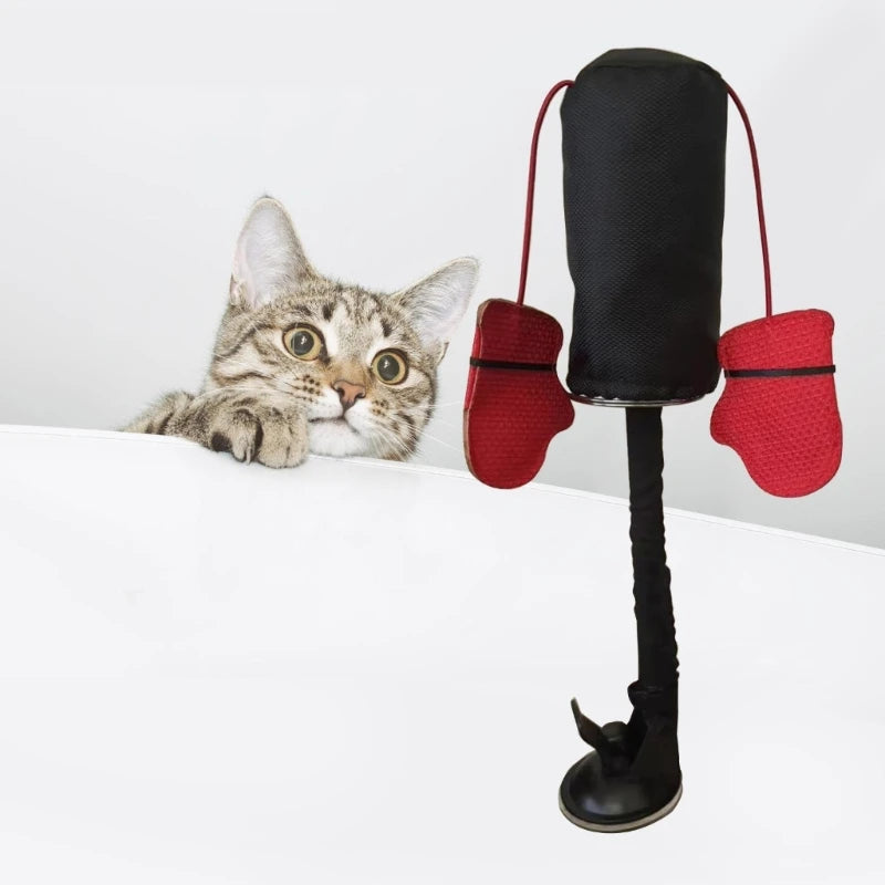 Boxing Bag Toy for Cats Toy Cats Toy Teasing with Boxing Gloves for Indoor Felines Play