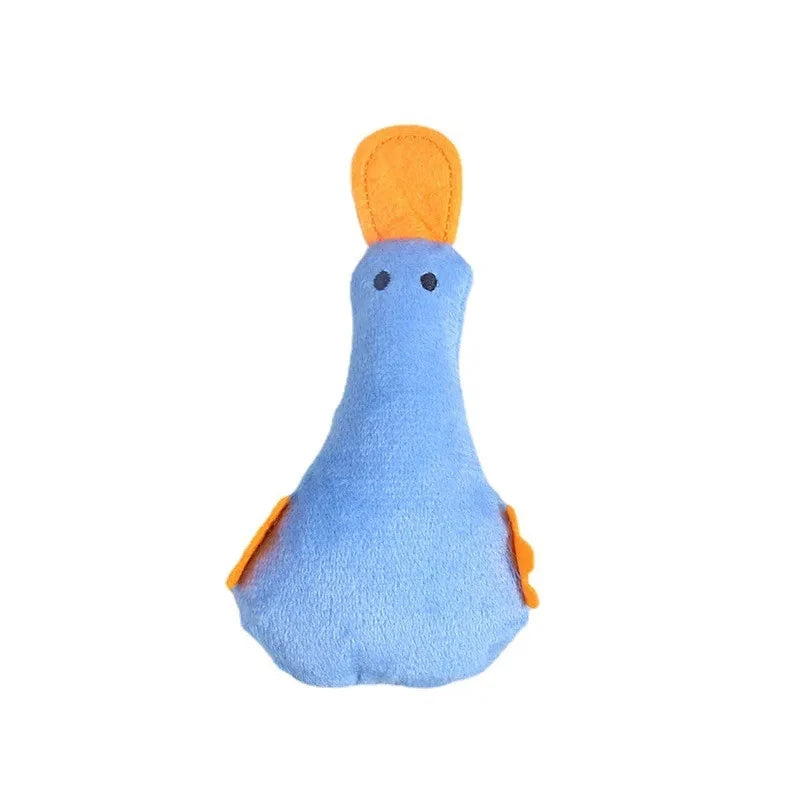 Cute Cat Toys Funny Interactive Plush Duck Cat Toy Mini Teeth Grinding Catnip Toys Kitten Chewing Toy Pets Accessories
