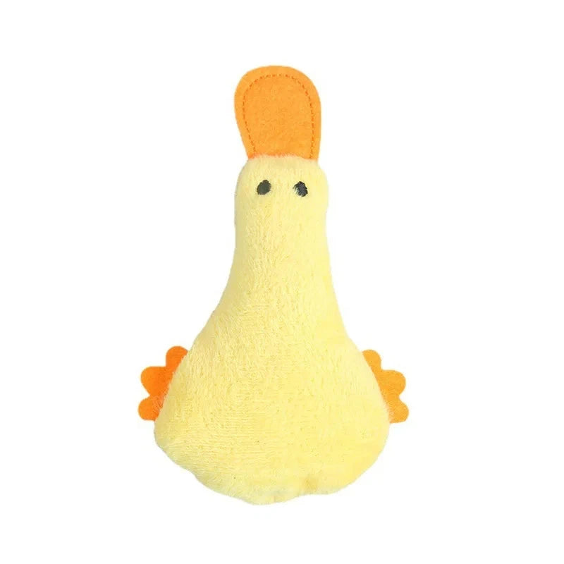 Cute Cat Toys Funny Interactive Plush Duck Cat Toy Mini Teeth Grinding Catnip Toys Kitten Chewing Toy Pets Accessories