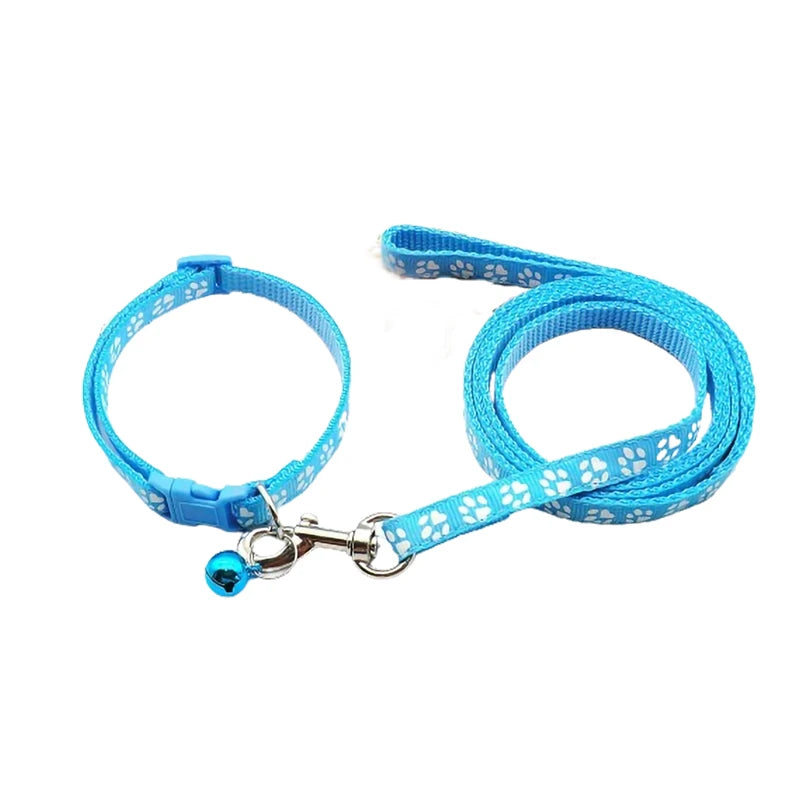 1pc-Cartoon dog leash and collar set, dog leash and collar durable walking pet supplies